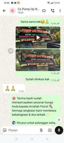 Testimonial Papan Bunga pemalang